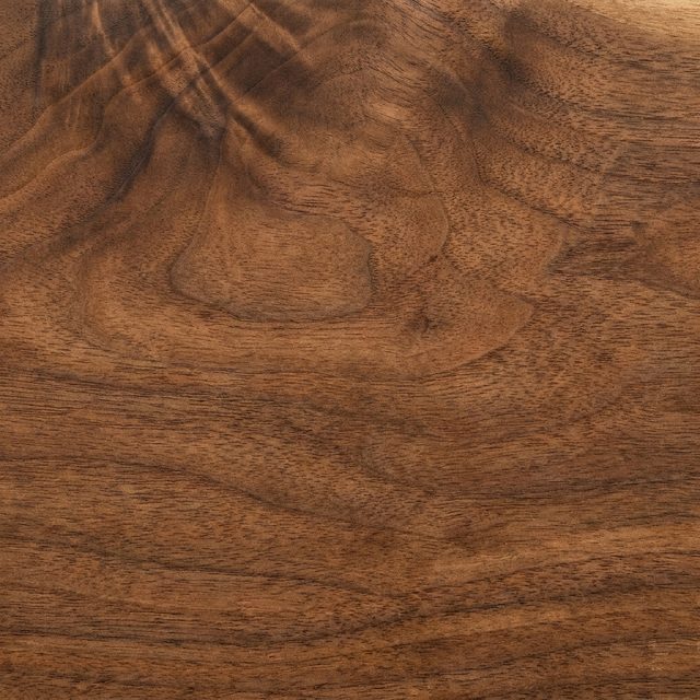 Oiled solid walnut board with flowing grain