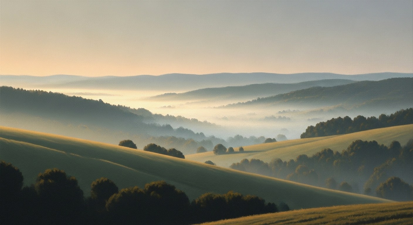 Abstract mountain landscape