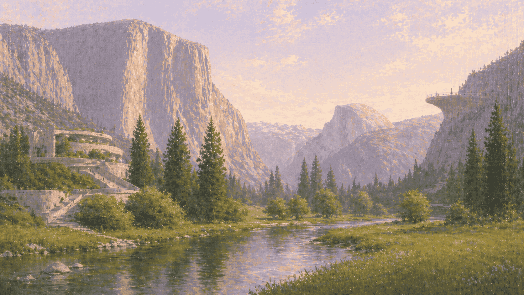 Abstract mountain landscape